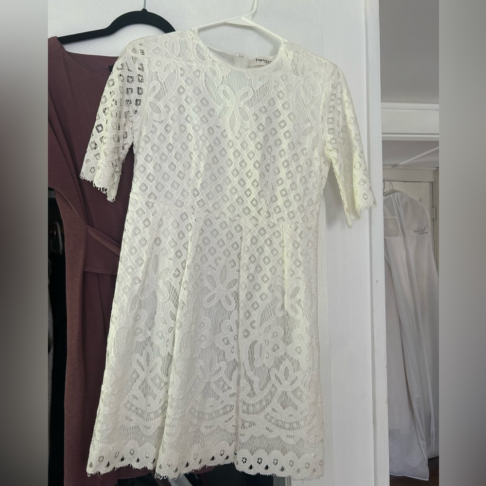 White lace, wore for my bridal shower size small perfect condition wore once